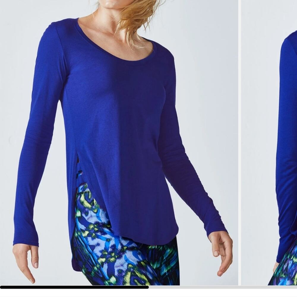 Fabletics Royal Blue Teresa L/S Tunic Tee Size  XXS